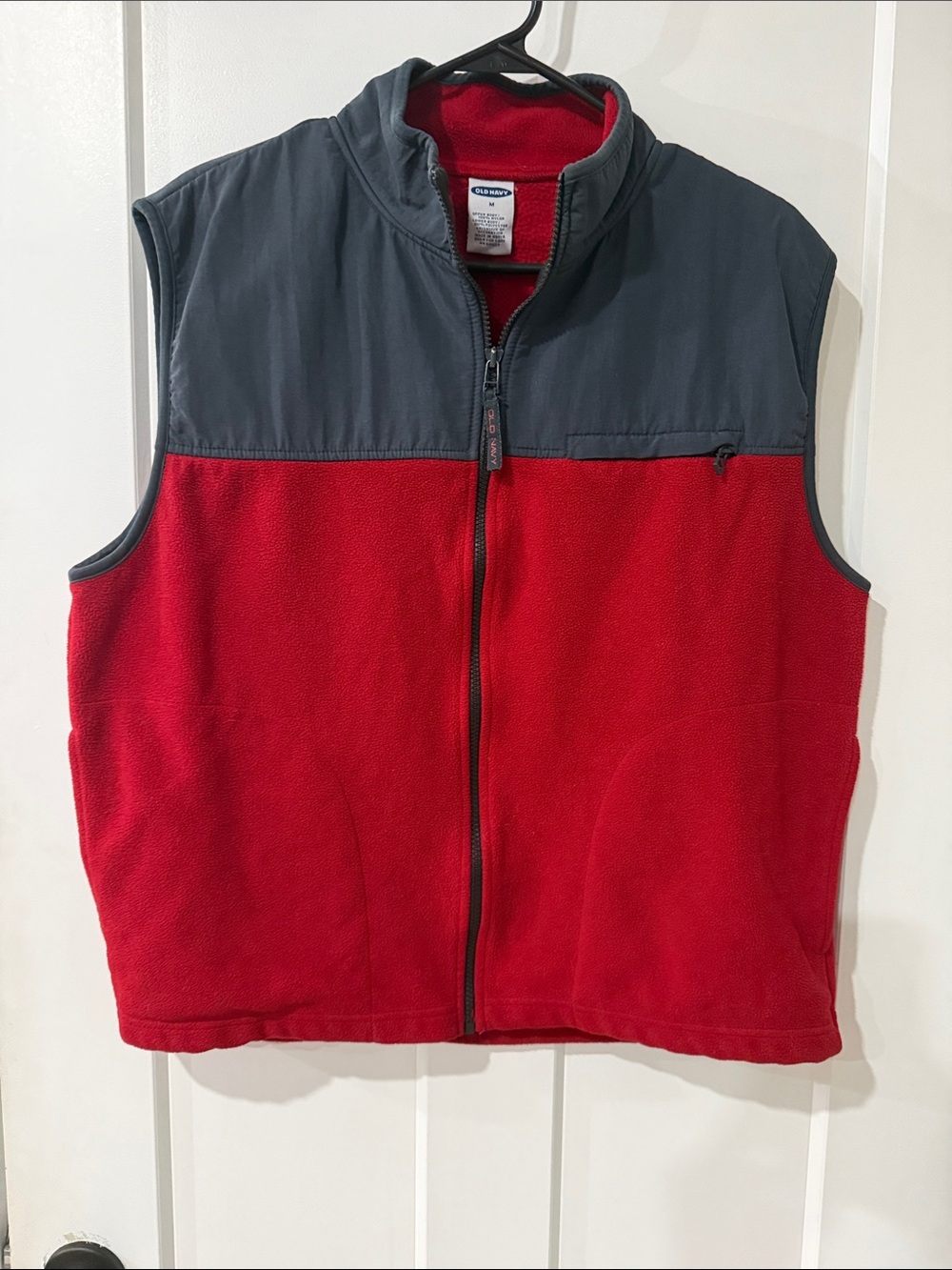 Old Navy Red and Gray Kids Fleece Vest